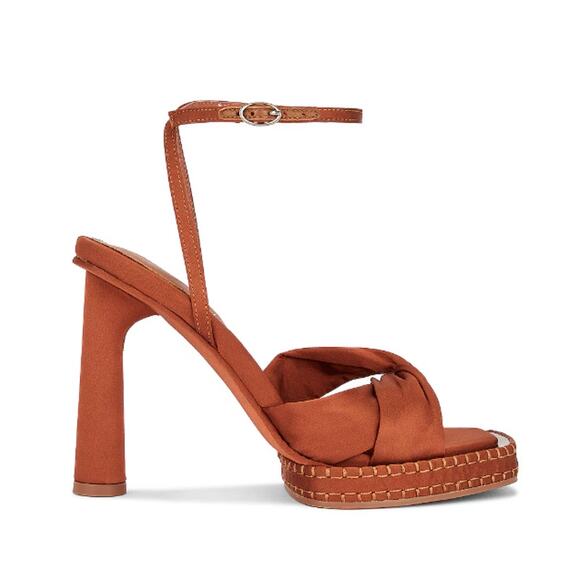 Alias Mae 'Gipsy' Brown Ankle Strap Ball Heel Sandal Size 7 - Picture 1 of 5